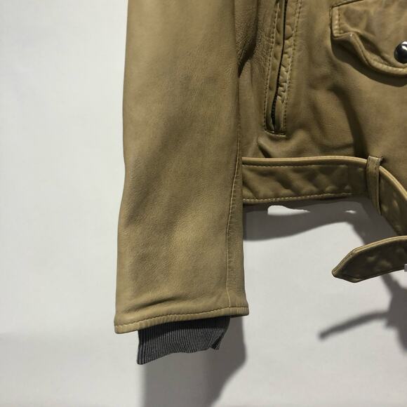 We the Free Womens Leather Moto Hoodie Jacket Brown Size M - Picture 4 of 11